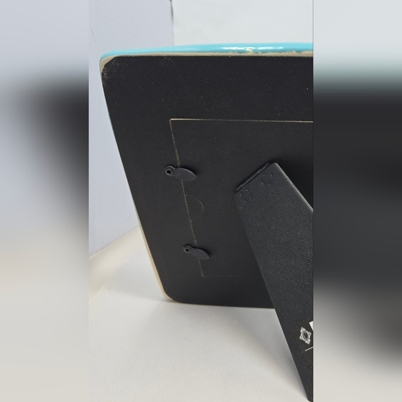 Concepts In Time Turquoise Distressed Ceramic Picture Frame 4x4 Farmhouse Rustic - Picture 6 of 12